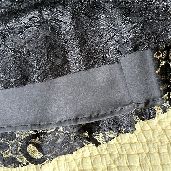 Joeffer Caoc Black Lace Skirt with Leather Waist - Picture 4 of 7